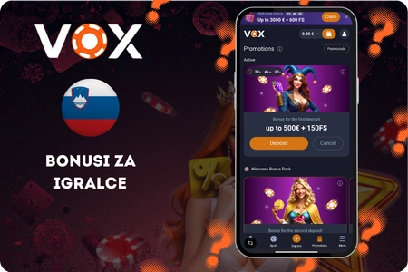 Bonusi za igralce v Vox Casino