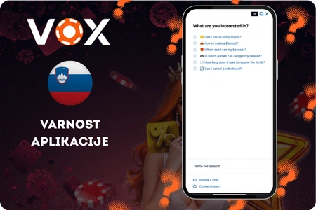 Varnost uporabe aplikacije Vox Casino